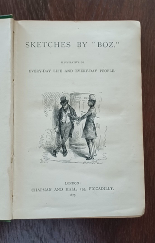 Sketches By "Boz" by Charles Dickens 1877 Chapman and Hall Hardcover - Imagen 11 de 17