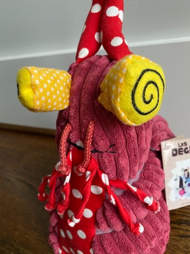 Les Deglingos MOLOS Crazy LOBSTER Soft Toy Plush Ribbed Velvet 11" NEW GIFT Rare - Picture 4 of 10
