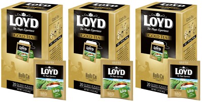 3 x HORECA LOYD Gold Tea 20 envelopes 3 x 40g / 120g