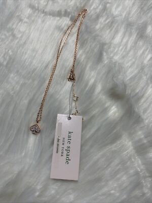 Authentic Kate Spade Everyday Spade Pave Mini Pendant in Rose Gold