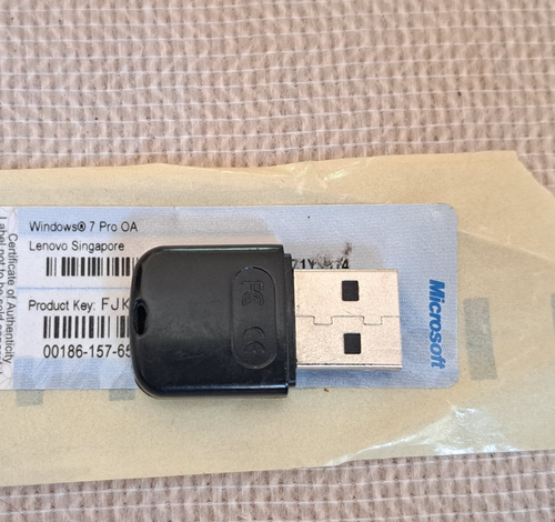 Microsoft Windows 7 Pro, Product Key / COA Sticker For Lenovo Or Other Desktops