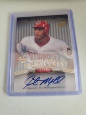 2008 JUSTIN MAXWELL UD PREMIER AUTO ROOKIE CARD WASHINGTON NATIONALS 38/75.