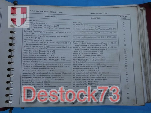 catalogue de pieces de rechange BERLIET 6034 pour chassis GLM12 4X2 TLM12 4X2 - Picture 4 of 7