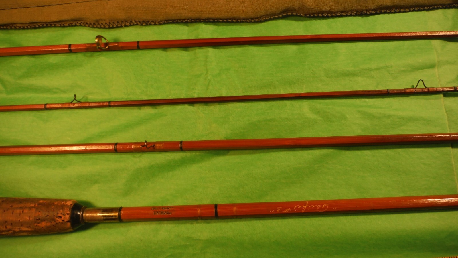 Split Bamboo Rod Vintage Pacific 3 Combination Fly/Spining Rod GENUINE