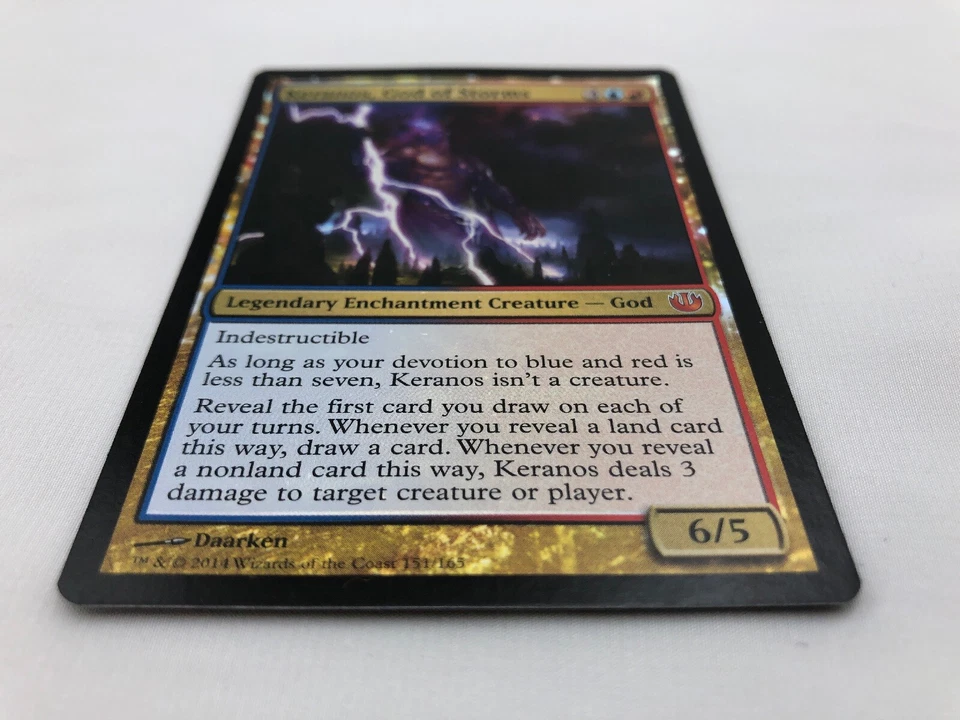 Keranos, God of Storms x1 * FOIL * MTG Journey Into Nyx 1x Magic Ex Light Play - Image 3 of 4