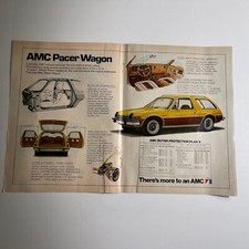 Amc Pacer Wagon Original Print Ad Vintage 1976 American Motors Corporation