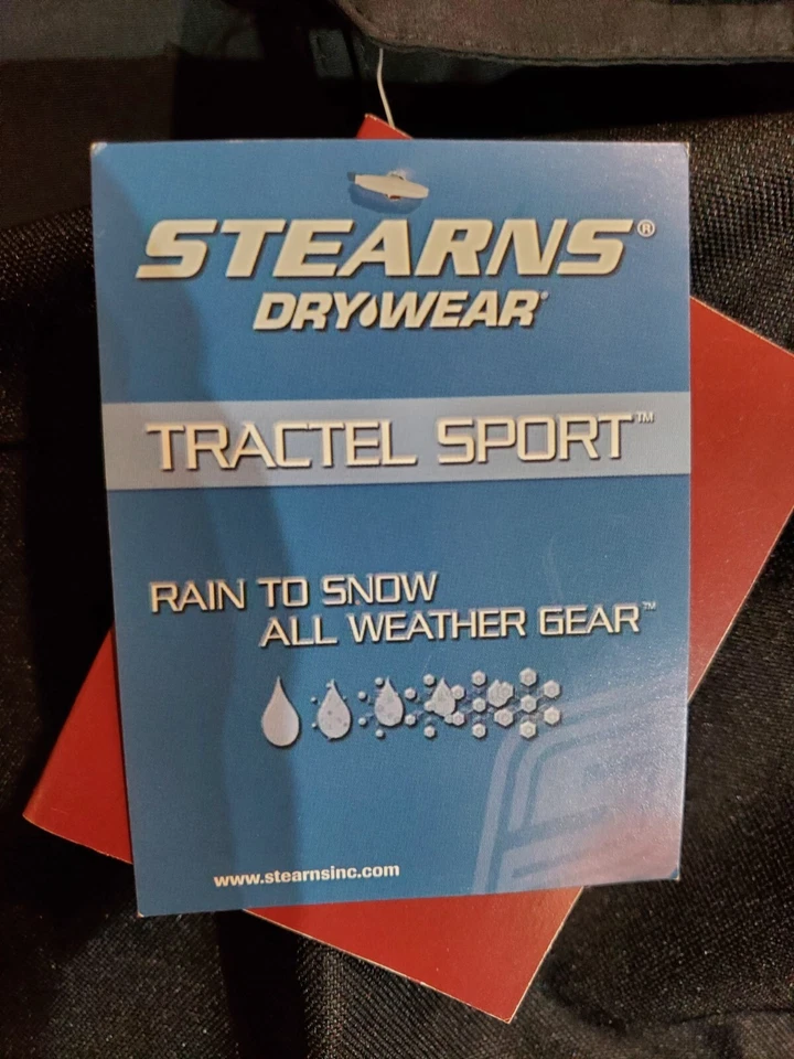 Новый с Ярлыками Stearns сухой износ дождя тактический нагрудник комбинезон черный усиленный колена и сиденье 3XL - Изображение 4 из 4