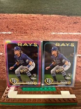 Tristan Gray (RC) / 2024 Topps Chrome Pink Refractor + Base #8 / Rays