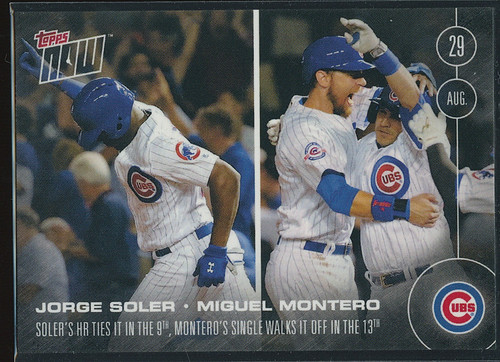 2016 Topps Now 407 Jorge Soler / Miguel Montero