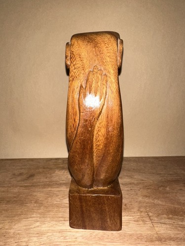 ALII WOODS BY HAWAIIAN CRAFTS WOOD CARVING Man Woman Embracing VINTAGE 8” - Picture 4 of 11