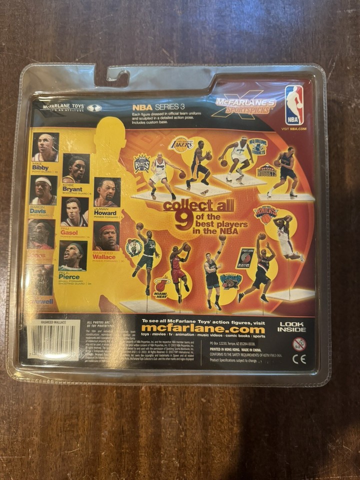 2Pack Rasheed Wallace McFarlane Action Figures Portland Trail Blazers