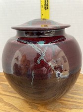 VTG Stoneware Pottery Jar Native American Seed Pot Influence Beautiful 