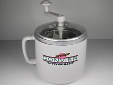 Donvier Premier Ice Cream Maker White 1 Pint Hand Crank Chilled Bowl Japan