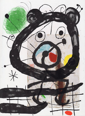 Unique 1965 JOAN MIRO Original Color Lithograph 