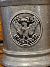 Vintage Wilton Pewter "E Pluribus Unum" Mug 1776-1976 Made in the USA Engravable
