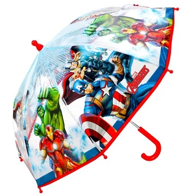 MARVEL AVENGERS Umbrella Children Character Folding Kid Boys Hulk Thor Iron Man