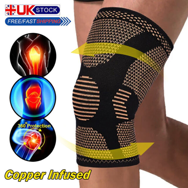 Copper Knee Support Compression Sleeve Brace Patella Arthritis Pain Relief Gym F Copper Knee Support Compression Sleeve Brace Patella Arthritis Pain Relief Gym F