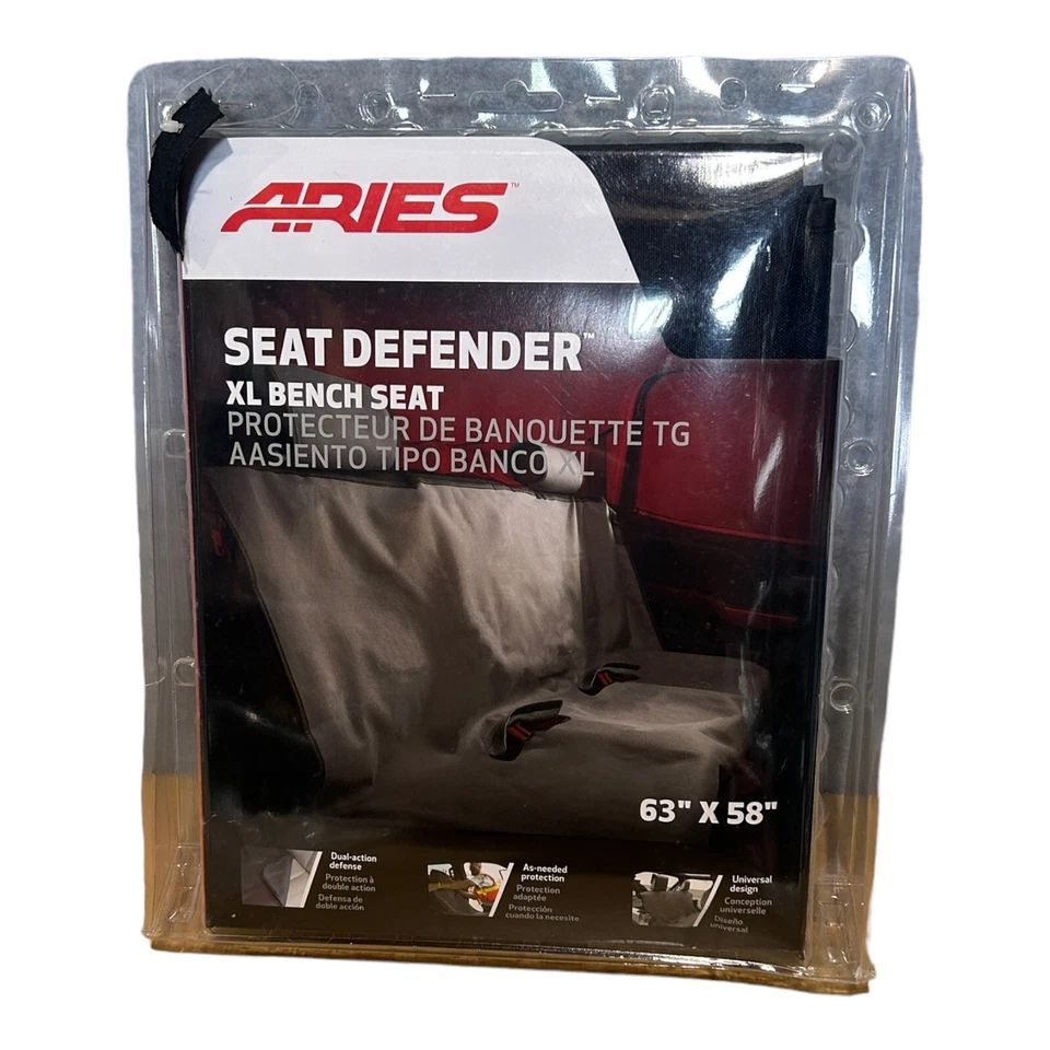Cubierta de banco para camión ARIES 3147-09 Seat Defender 58" x 63" negra XL 100 % impermeable Foto 3 de 4