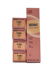Wella Midway Couture Demi-Plus Haircolor 5/6Rv Red Brown 2 oz-4 Pack