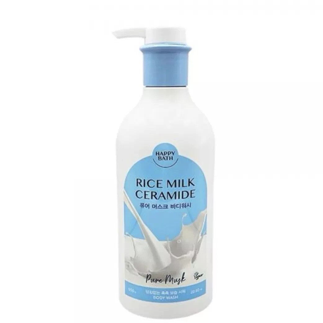 Happy Bath Rice Milk Ceramide Pure Musk 650g Body Wash / Tracking | eBay