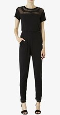 Topshop Mesh Panel Jumpsuit size US 8 UK 12