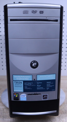 Nice Used eMachines T3524 Desktop Computer Intel Pentium D - Sleeper Case USA