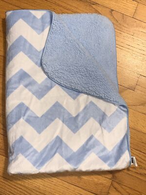 HTF Circo Target Light Blue Chevron Baby Blanket/Lovey