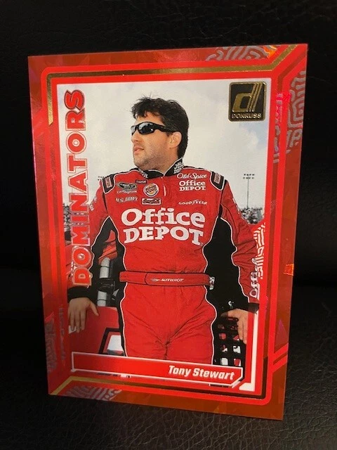 Tony Stewart 2024 Donruss NASCAR racing Dominators red ice /149 color match