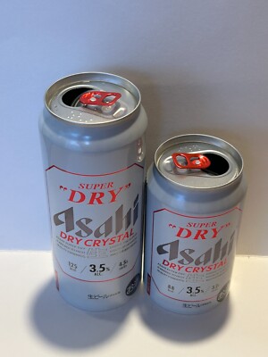 Empty beer Can ASAHI Super DRY CRYSTAL 2 cans JAPAN | eBay