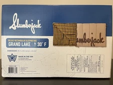 Slumberjack Grand Lake 30-Degree Deluxe Sleeping Bag 35" X 80" rectangular 