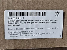 Genuine OEM VW 561-075-111-A Front Splash Guard Set Matte Black 2020-2022 Passat