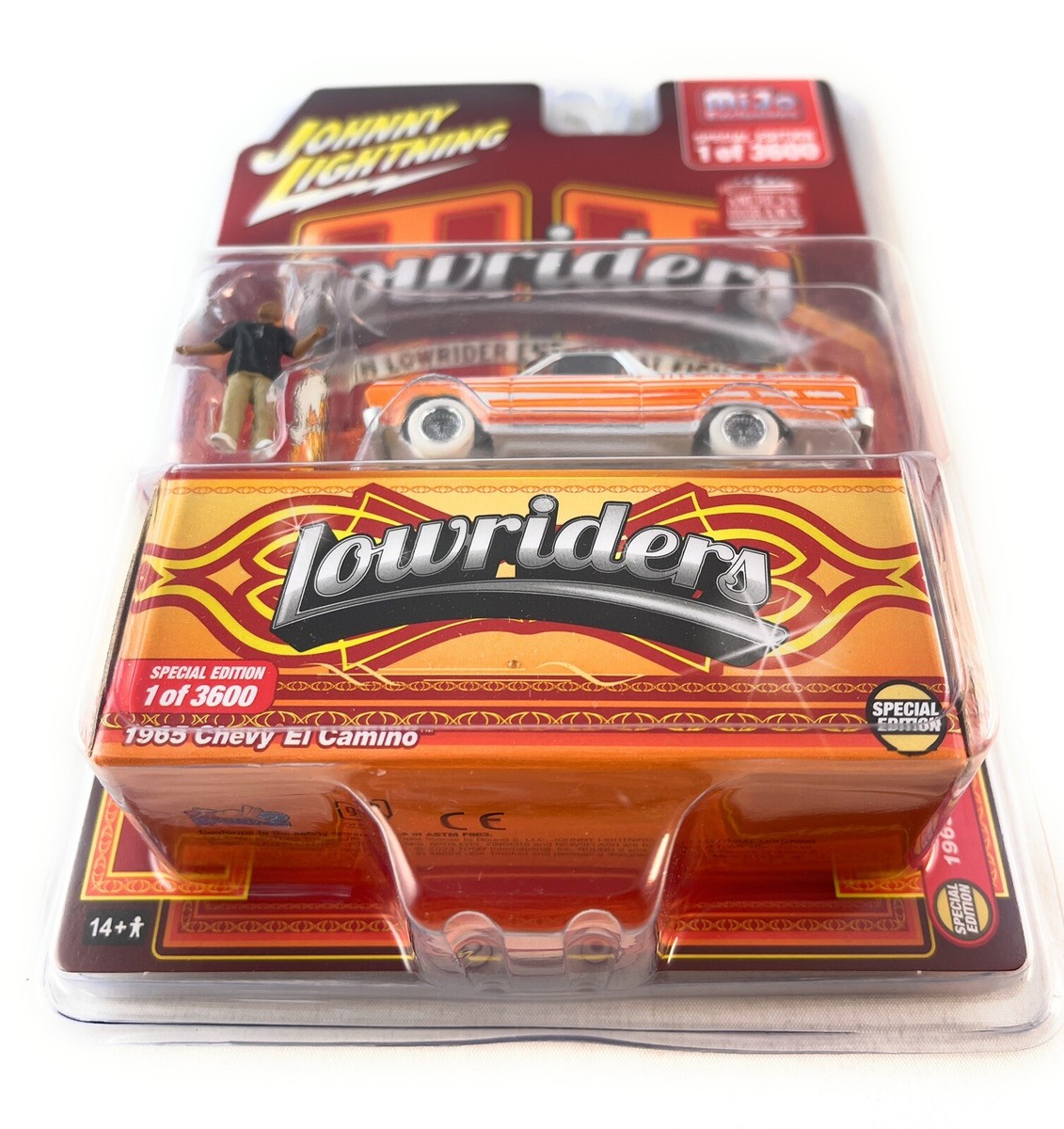 山ちゃん　Chapado en Laton シルバ　La Coche chase! 1965 CHEVROLET EL CAMINO LOWRIDER W/FIGURE 1:64