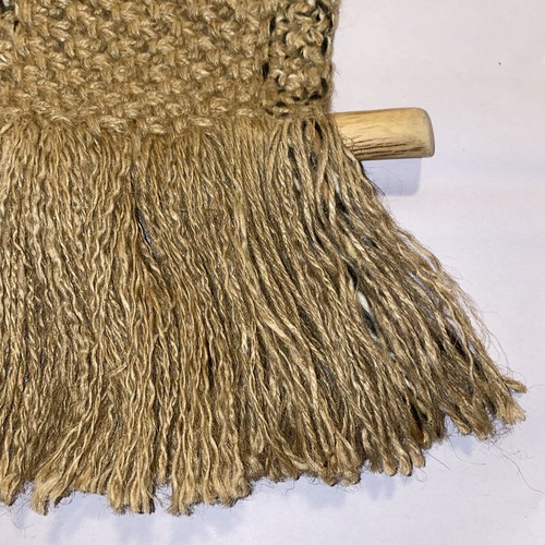 Vintage Woven Macrame Owl Wall Hanging with Wood Beads and Branch - Picture 17 of 17