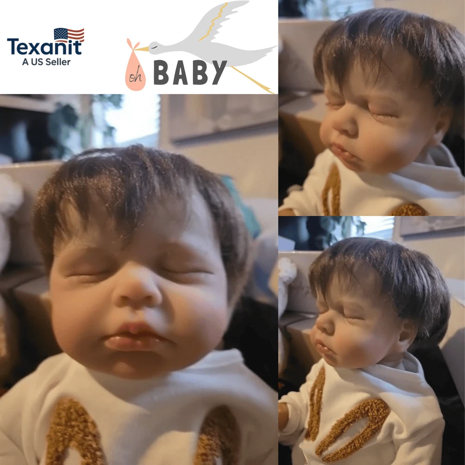 Muñecas bebé niña recién nacida renacida cuerpo completo vinilo suave 20 pulgadas agua real realista Foto 4 de 4