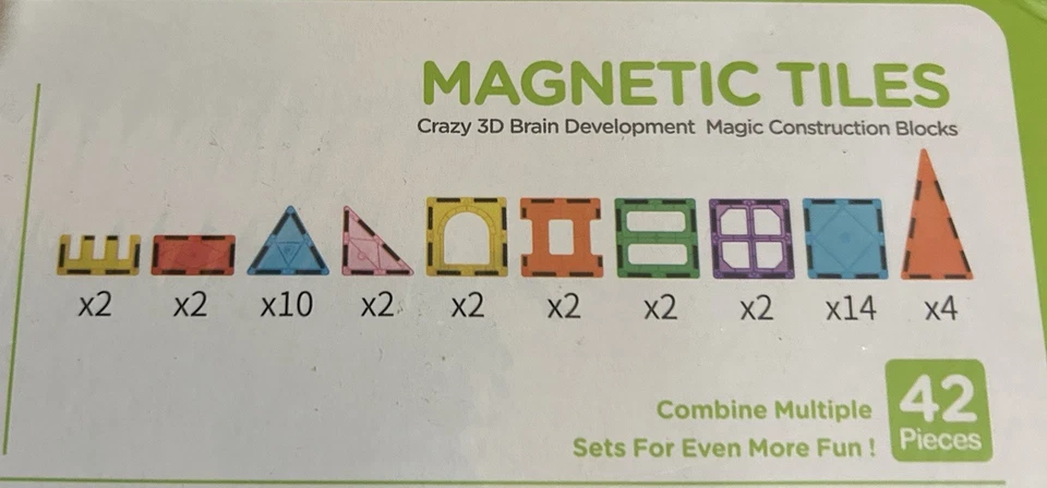 Magnetic Tiles 3D Magnetic Building Tiles - 84 Pieces. NEW Sealed STEAM Toy - Image 4 of 4
