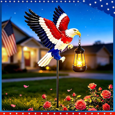 USA 250Th Anniversary Solar Eagle Garden Stake Lights, 4Th of July Decorations 2