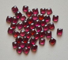 AAA Beautiful Square Cabochon 5mm Garnet Hyderabadi For Making Jewelry