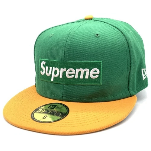 Supreme 22SS 2 Tone Box Logo New Era Two Tone Baseball Cap 59FIFTY Green Used