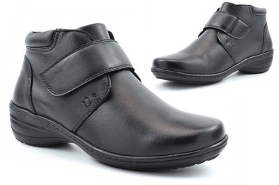 Damen Weitschaft Stiefel Damen Extra Weite Stiefel Echtleder Stiefeletten EE Weite