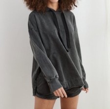 Aerie Oversized Sweatshirt Women  s Large Gray Sunwashed Desert Hoodie