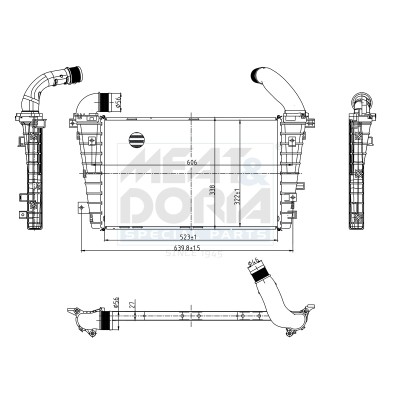 Meat & Doria LadeluftküHler LLK FüR Opel Astra H Caravan 1.9 Cdti 16V L35 L67-image