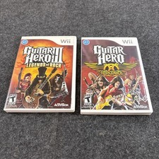 Nintendo Wii Guitar Hero Game Lot - Guitar Hero III Legends of Rock & Aerosmith