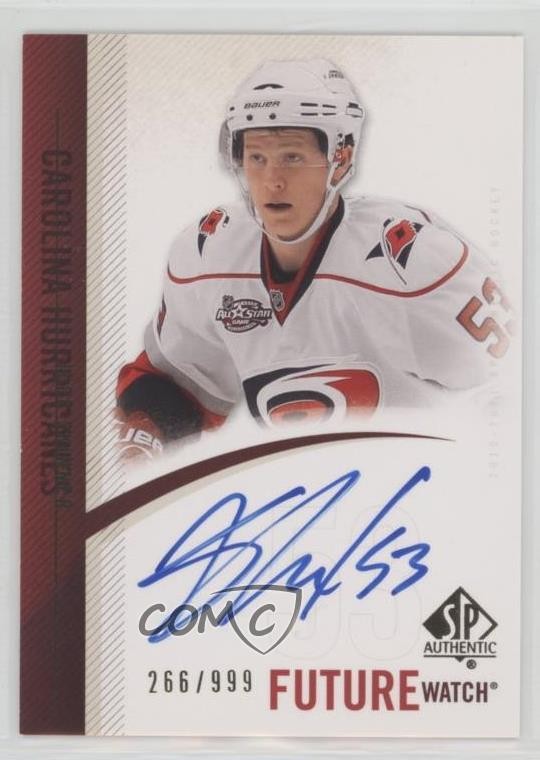 2010-11 SP Authentic Future Watch 266/999 Jeff Skinner #295 Rookie Auto RC