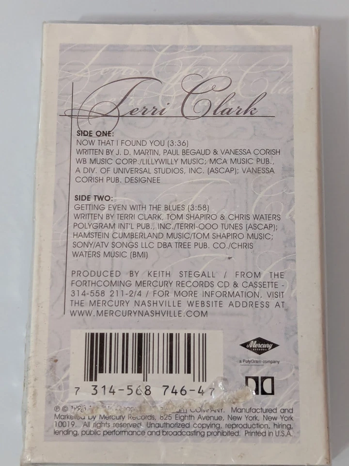 Brand New Terri Clark Now That I Found You 1998 Cassette Single Sealed - Image 2 of 4