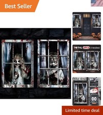 Spooky Boy and Girl Halloween Curtains - 2 Pack, Polyester Fabric, Easy Install