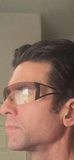 Versace MOD 2034 Oversized Shield Sunglasses Black/Gray Gradient UV400 1 Y2K era