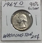1964 25C Washington Quarter Beautiful Detail 90% silver