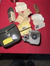 Keystone Capri Standard 8mm Non Reflex Silver Movie Camera w/ Case Manuals
