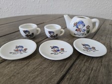 Children's Play Porcelain Miniature Tea Party Set Girl in Garden 6 Pcs Japan