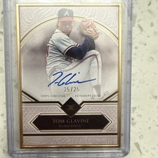 2025 Topps Definitive Collection Tom Glavine Framed Auto 25/25 Braves (Bookend)